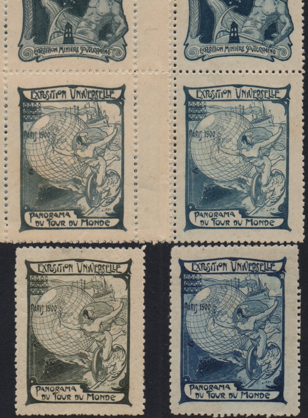France : Vignettes Expositiuon Universelle, Paris, 1900 Cinderellas  